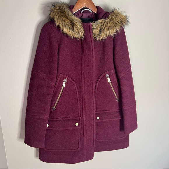 J.crew Chateau stadium cloth by Nello Gori parka jacket size 8 - Picture 5 of 11